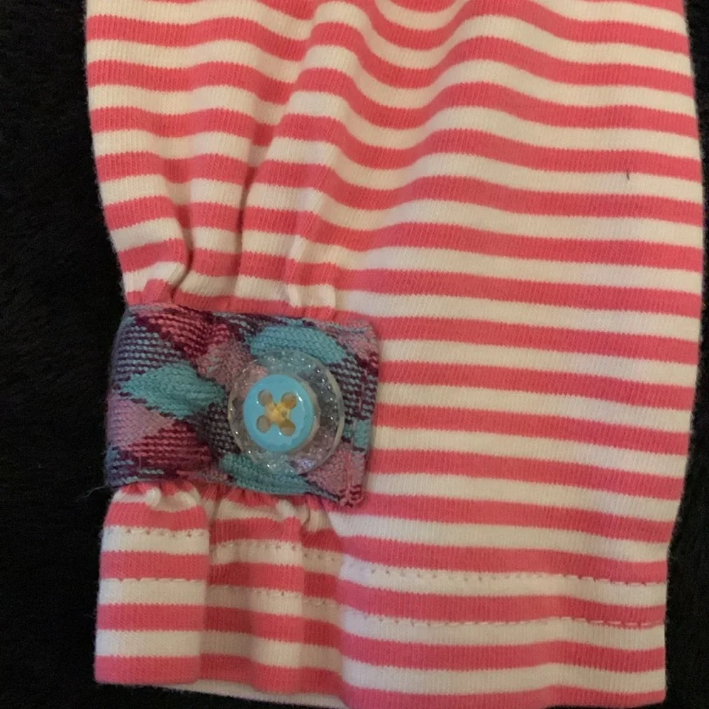 Matilda Jane OUTFIT 2 pc. holiday flowers, and polkadot pants size 6.